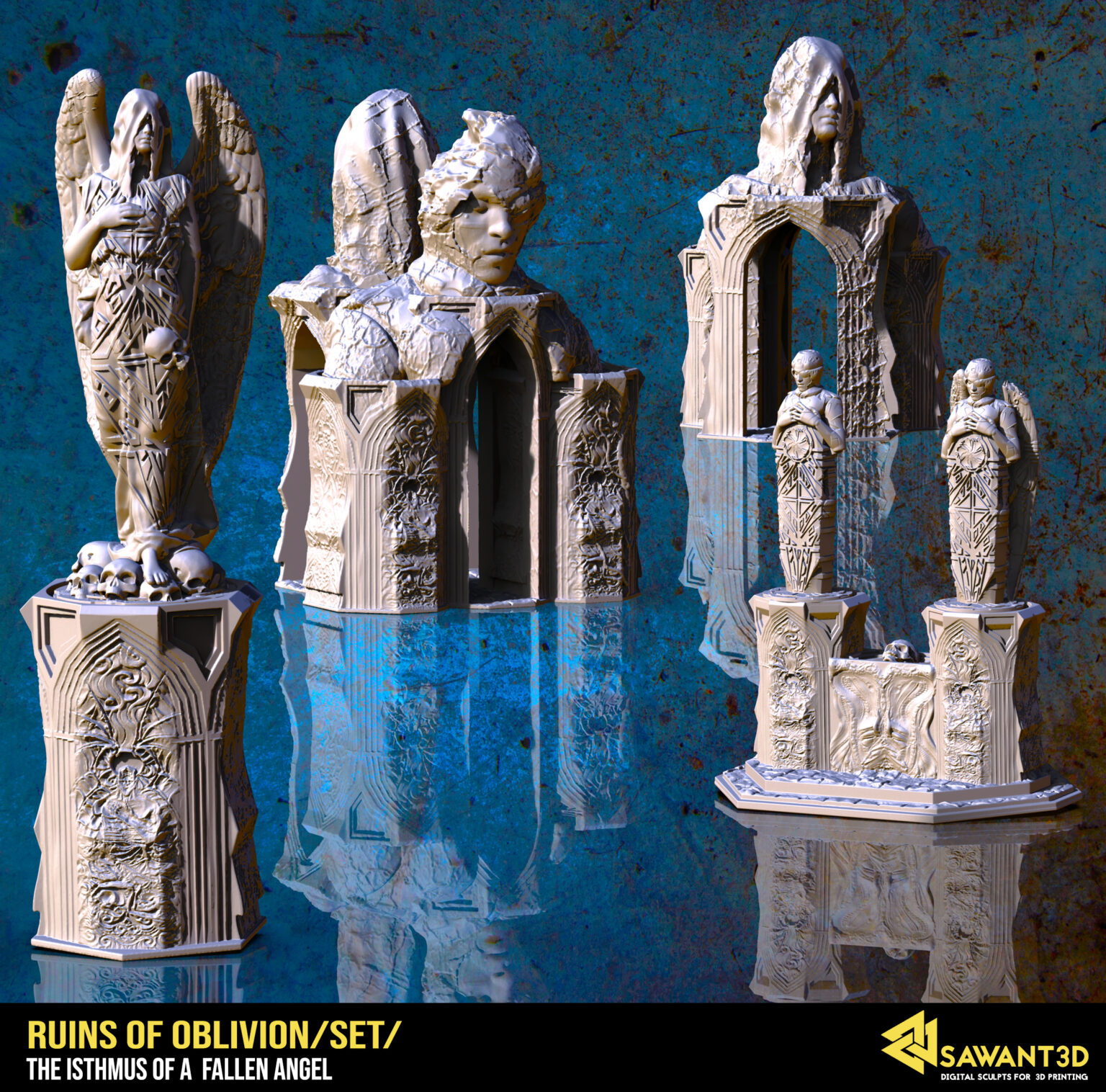 Ruins of oblivion /SET/ Sawant3D Printable Tabletop Scenery